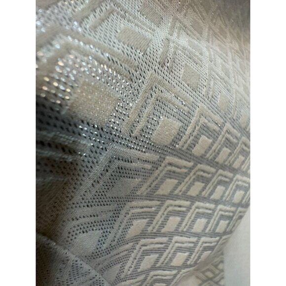 White House Black Market Womens Slim Ankle Pants Size 0P White Geo Metallic NWT - Picture 6 of 14